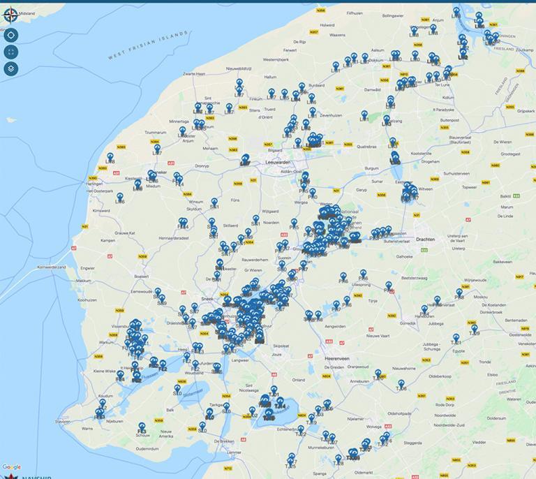 Marrekrite-ligplaatsen in de NavShip-app | NavShip | Boat Navigation